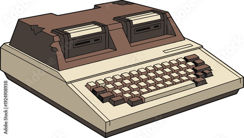 Vintage Retro Computer Terminal