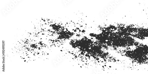 Ink splatter dust grunge texture with scattered particles dirty stains splash marks rough distressed overlay background.