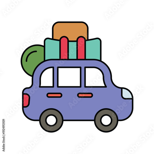 Travel  icon with white background vector stock illustration