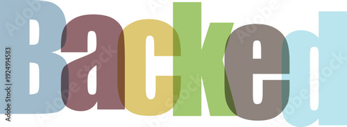 Backed text lettering with pastel colors stylized 3d effect over a gray checkered background graphic design