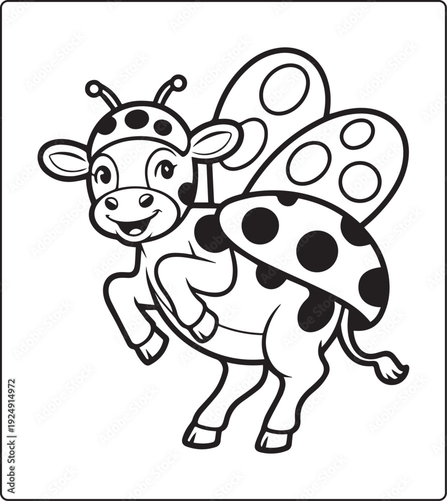 Obraz premium Cute animal with halloween costume black line art vector illustration coloring page or book design for kids fun activities