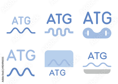 Visual representation of ATG start codon variations with different structural metaphors