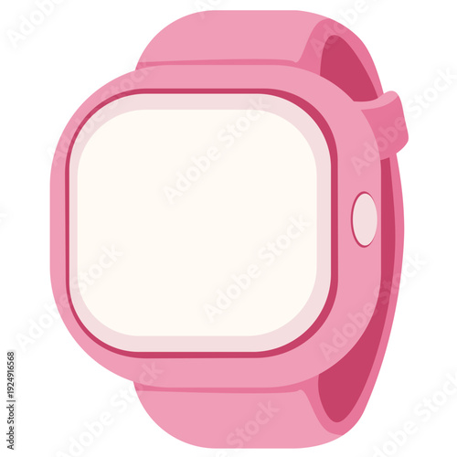 Pink smartwatch with square screen representing wearable tech, health monitoring, lifestyle enhancements, and modern, fashionable gadgets for tech enthusiasts.