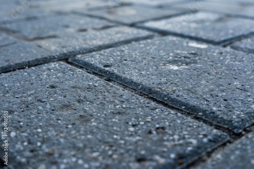 Pavement with interlocking textured bricks seamless pattern. pathway texture top view. Outdoor concrete slab sidewalk.