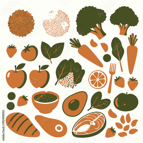 Healthy Food Collection vector