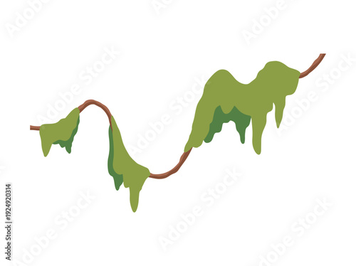 Jungle Tree Liana Vine Illustration