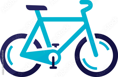 Modern bicycle design in blue color.