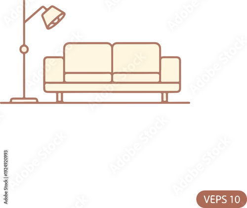 Modern minimalist sofa furniture design.