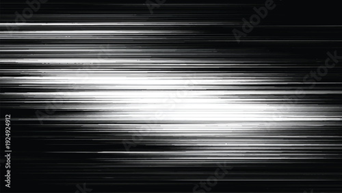 Abstract black and white striped pattern with horizontal lines and gradient effect