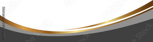 Luxury Gold and Black Wave Banner