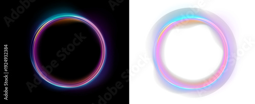 Powerful glowing ring twist design. Circular motion adds drama and intensity. Abstract vector illustration
