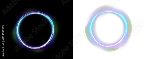 Stylish glowing round frame with shimmer. Smooth curves create harmony and balance. Ideal presentation template.