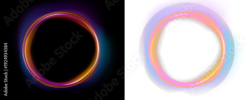 Bright portal swirl with gradient flow. Light pulses create depth and movement. Futuristic digital illustration.