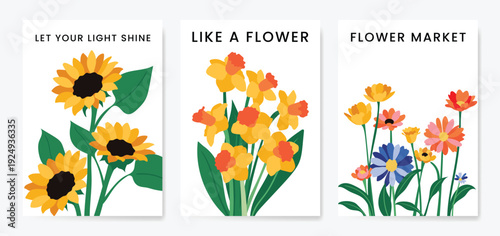 Spring Floral invitation card background vector. Minimal hand drawn botanical flowers template background. Design illustration for wedding, vip cover, poster, rsvp modern card, birthday party.