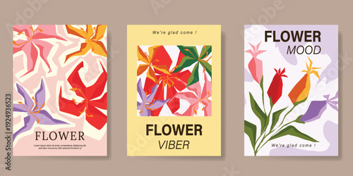 Spring Floral invitation card background vector. Minimal hand drawn botanical flowers template background. Design illustration for wedding, vip cover, poster, rsvp modern card, birthday party.
