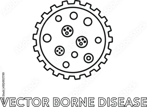 Illustration depicting the concept of vector-borne diseases and their transmission cycle