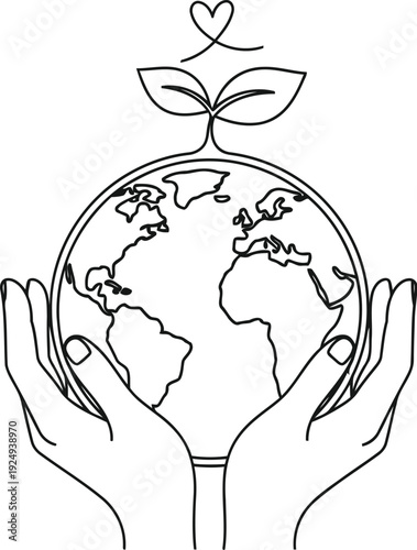 Hands cradling the earth symbolizing global unity and environmental care.