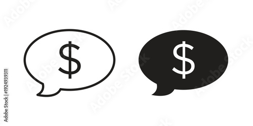 Comment dollar icon