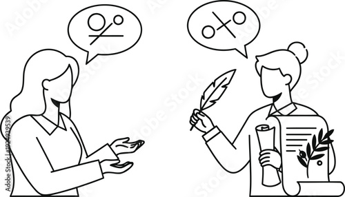 Two professionals engaged in a remote collaboration session using digital devices