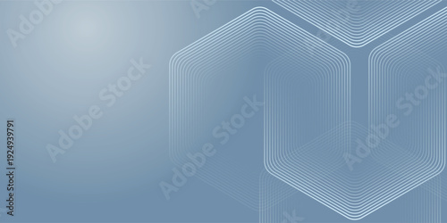Abstract hexagon lines on gray background. Geometric stripe line art design for poster, brochure, cover, website, banner
