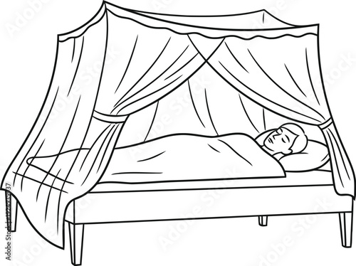 Geometric perspective drawing of a trapezoidal prism with internal diagonals