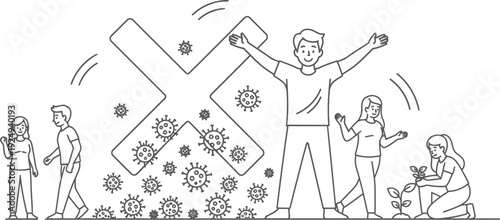 Team brainstorming session with diverse ideas and collaboration tools on a whiteboard