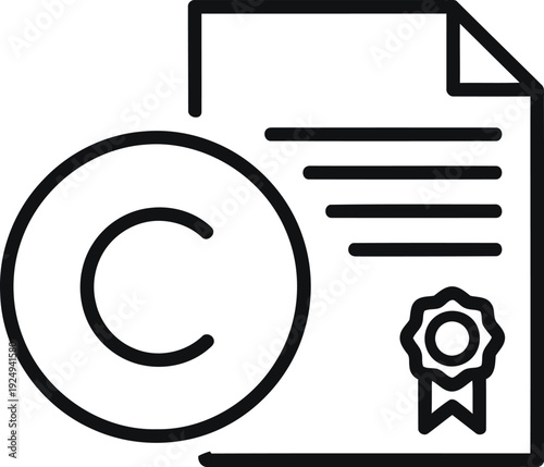 Creative commons license symbol displayed with an open document and badge