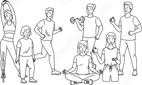 A group of people engaged in a lively discussion or meeting in an office setting