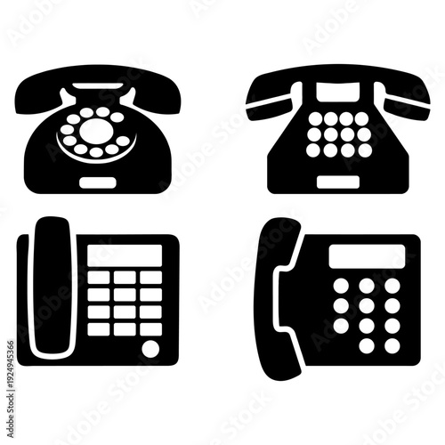 Classic Rotary Dial vs Modern Office Phones.