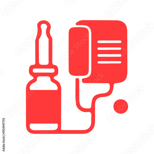 IV Drip and Medicine Vial Icon