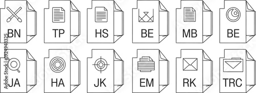 Technical diagram with various symbols and abbreviations