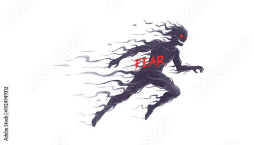 Dynamic runner illustration showcasing speed and motion in a vibrant artistic style.