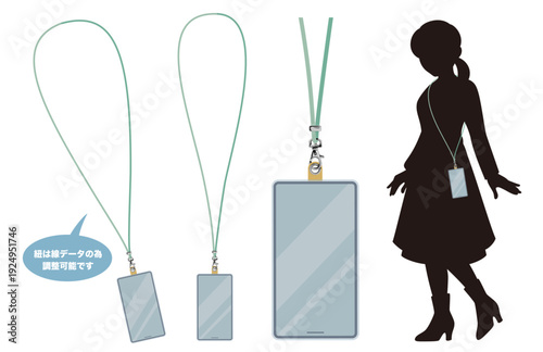 スマートフォン用ショルダーストラップの構造と詳細セットイメージ