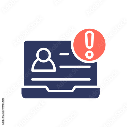 Unauthorized Access glyph color icon