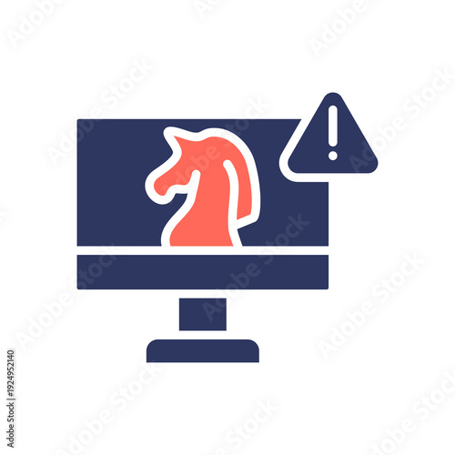 Trojan Horse glyph color icon