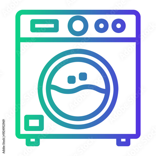 washing machine Line Gradient Icon