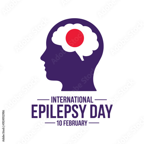 Illustration highlighting international epilepsy day observed on february tenth annually. isolated on white background, Vector, illustration