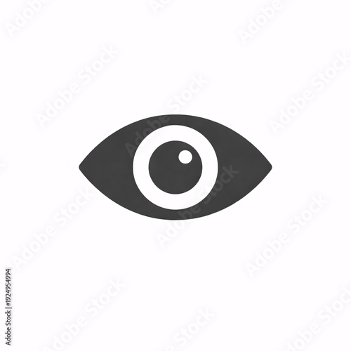Eye Icon Filled Visibility Monitoring Symbol Isolated on White Background
