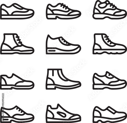 Sneakers Shoes Line Icon