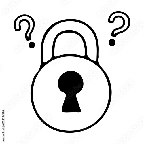 Question Mark Padlock Icon