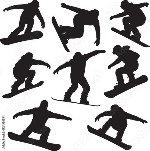 snowbard silhouettes