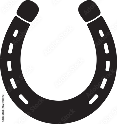 horseshoe silhouette,Lucky Horseshoe Black Silhouette Symbol
