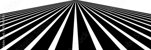 3d perspective abstract lines stripes. Dimensional effect dynamic line curve, road theme isolated on white background