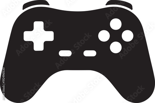 Video game controller Silhouette vector, Gamepad vector icon illustration
