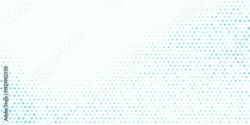 Medical healthcare seamless background. Green blue cross pattern. Repeating plus symbol wallpaper. Vector hospital pattern. Tech backdrop for presentation, banner, booklet, brochure, leaflet, poster