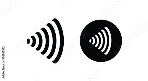 Wireless signal icons representing wifi connection and network strength