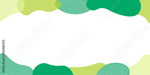 ナチュラルなグリーン抽象フレーム背景｜コピースペース付き バナー テンプレート素材
グリーンの背景,