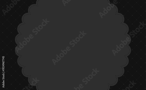 黒いかわいい格子柄とフレーム5_横