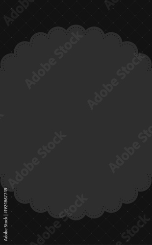 黒いかわいい格子柄とフレーム5_縦