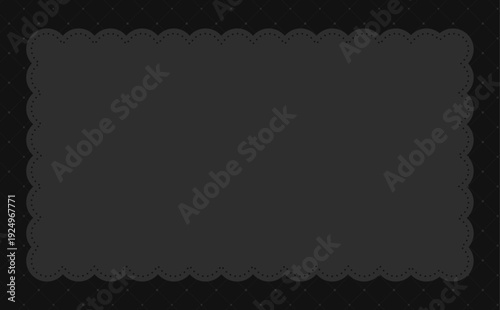 黒いかわいい格子柄とフレーム6_横